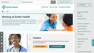 Working at Sutter Health | Sutter Health