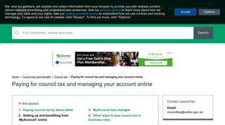 Setting up and benefiting from 'MyAccount' online ... - Sutton Council