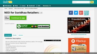 NEO for Suvidhaa Retailers 2.6 Free Download