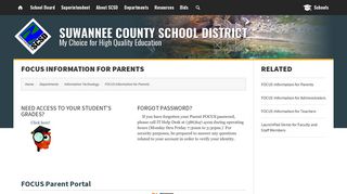 FOCUS Information for Parents - Suwannee County School District