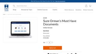 Suze Orman's Must Have Documents by Suze Orman - HayHouse