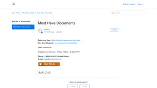 Must Have Documents – Suze Orman