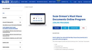 Estate planning - Suze Orman's Must Have Documents online Will ...