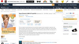 Suze Orman's Will & Trust Kit: Suze Orman: 9781401905675: Amazon ...