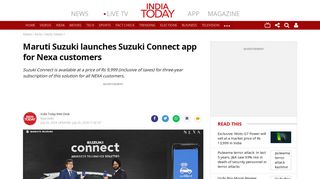 Maruti Suzuki launches Suzuki Connect app for Nexa customers ...