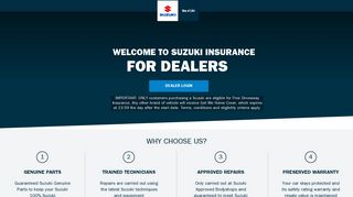 Official Suzuki Insurance For Dealers