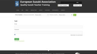 Log In » ESA - European Suzuki Association