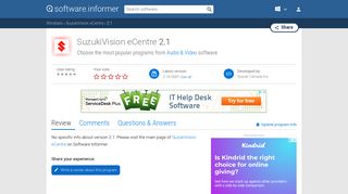 SuzukiVision eCentre 2.1 Download - SuzukiVision.exe