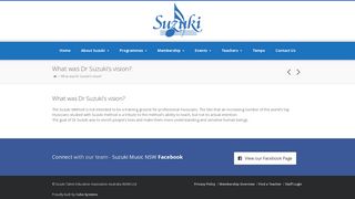 Suzuki Music Australia – What was Dr Suzuki's vision?