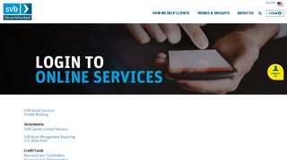 Login to Online Services - Silicon Valley Bank