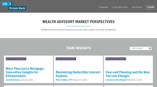 Wealth Advisory | SVB Private Bank