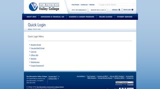 Quick Login - San Bernardino Valley College