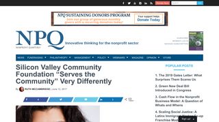 Silicon Valley Community Foundation “Serves the Community” Very ...