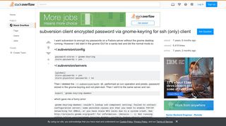 subversion client encrypted password via gnome-keyring for ssh ...