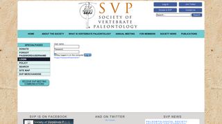 SVP - Login - Society of Vertebrate Paleontology
