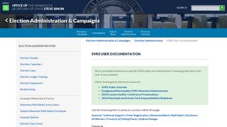 Minnesota Secretary Of State - SVRS User Documentation