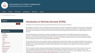 Introduction to WisVote (formerly SVRS) | Wisconsin Elections ...