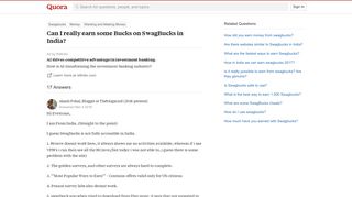 Can I really earn some Bucks on SwagBucks in India? - Quora