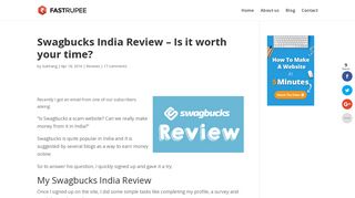 Swagbucks India Review - Is it worth your time? - FastRupee