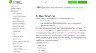 Authentication | Swagger