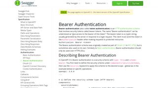 Bearer Authentication | Swagger