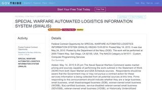 special warfare automated logistics information system (swalis)