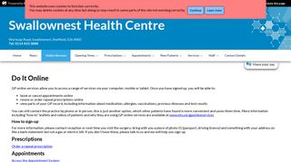 Online Services - Swallownest Health Centre