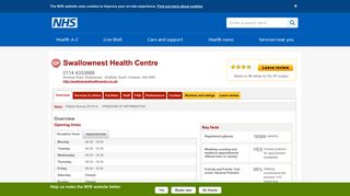 Overview - Swallownest Health Centre - NHS