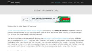 Connect to Swann IP cameras