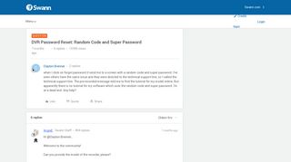 DVR Password Reset: Random Code and Super Password | Swann ...