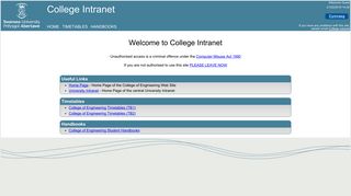 CollegeIntranet Home Page
