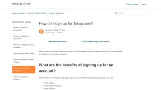 How do I sign up for Swap.com? – Swap.com Support