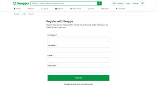 Register New - Register - Swappa