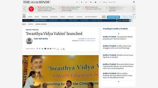 'Swasthya Vidya Vahini' launched - The Hindu