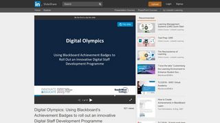 Digital Olympics: Using Blackboard's Achievement Badges to roll out a…
