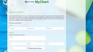MyChart - Choose a Signup Method