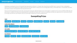 View Prizes - SweepsKing