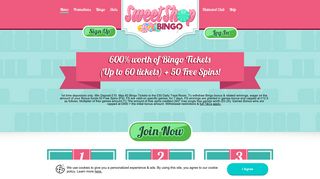 Sweet Shop Bingo: Home Page