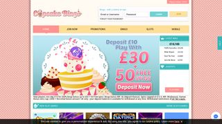 Cupcake Online Bingo | Join for £40 Free + A Free Spin
