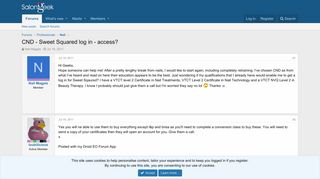 CND - Sweet Squared log in - access? | SalonGeek