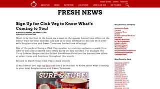 Sign Up for Club Veg to Know What's Coming to You! - Souplantation
