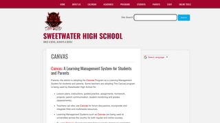 Sweetwater High School | Canvas