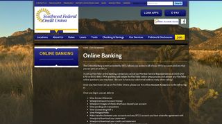 Online Banking | Southwest Federal Credit Union