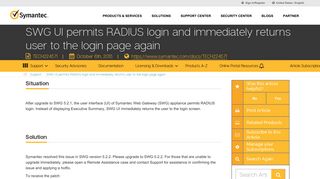SWG UI permits RADIUS login and immediately returns user to the ...