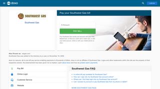 Southwest Gas: Login, Bill Pay, Customer Service and Care Sign-In
