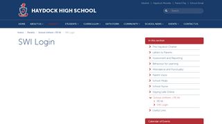 SWI Login - Haydock High School