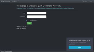 Log in - Swift Command
