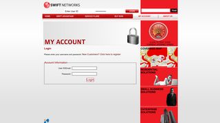 Swift Networks : Login - Swift Networks Home Page