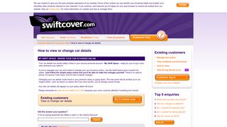 View or Change the Car Details on your Insurance Policy - Swiftcover ...
