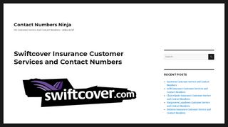 Swiftcover Insurance Customer Service Contact Number: 0330 024 6394
